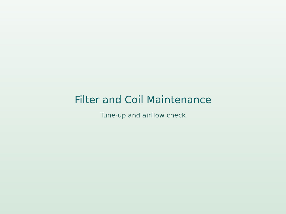 Replacing a return air filter during AC maintenance